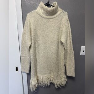 Vici Cream Turtleneck Sweater Dress